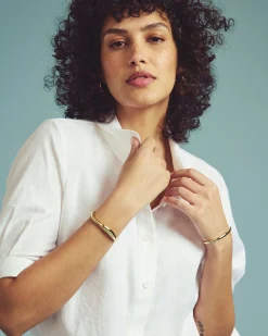 Luisa Short Sleeve Linen Blend Shirt White