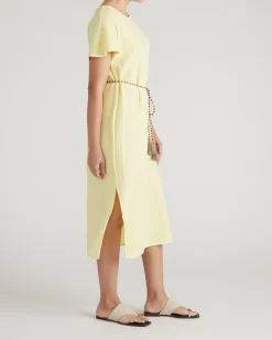 Luxe Cotton Gauze Beach Dress Pale Daffodil