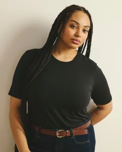 Maia Stovepipe Sleeve Tee Black