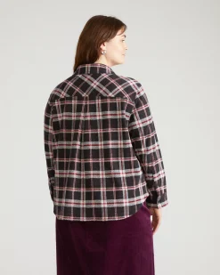 Maine Stretch Flannel Shirt Poppy Plaid