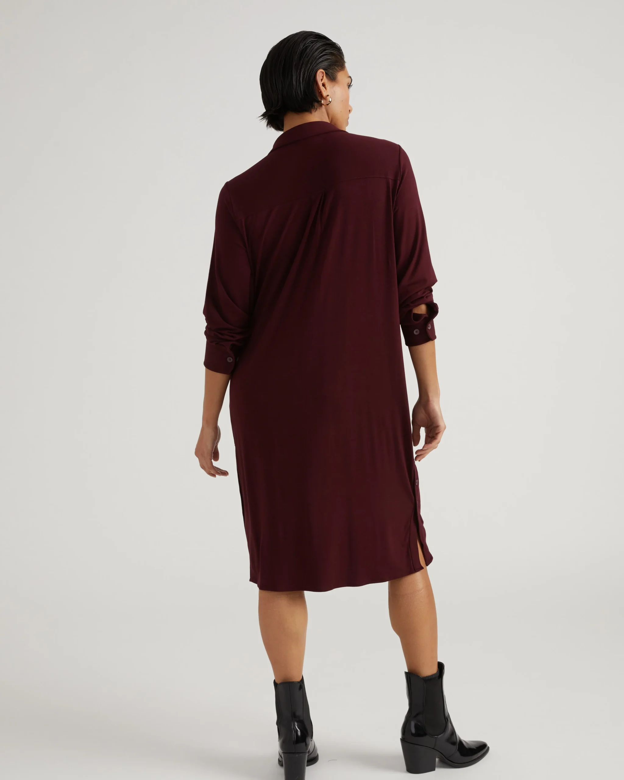 Marcie Liquid Jersey Dress Black Cherry