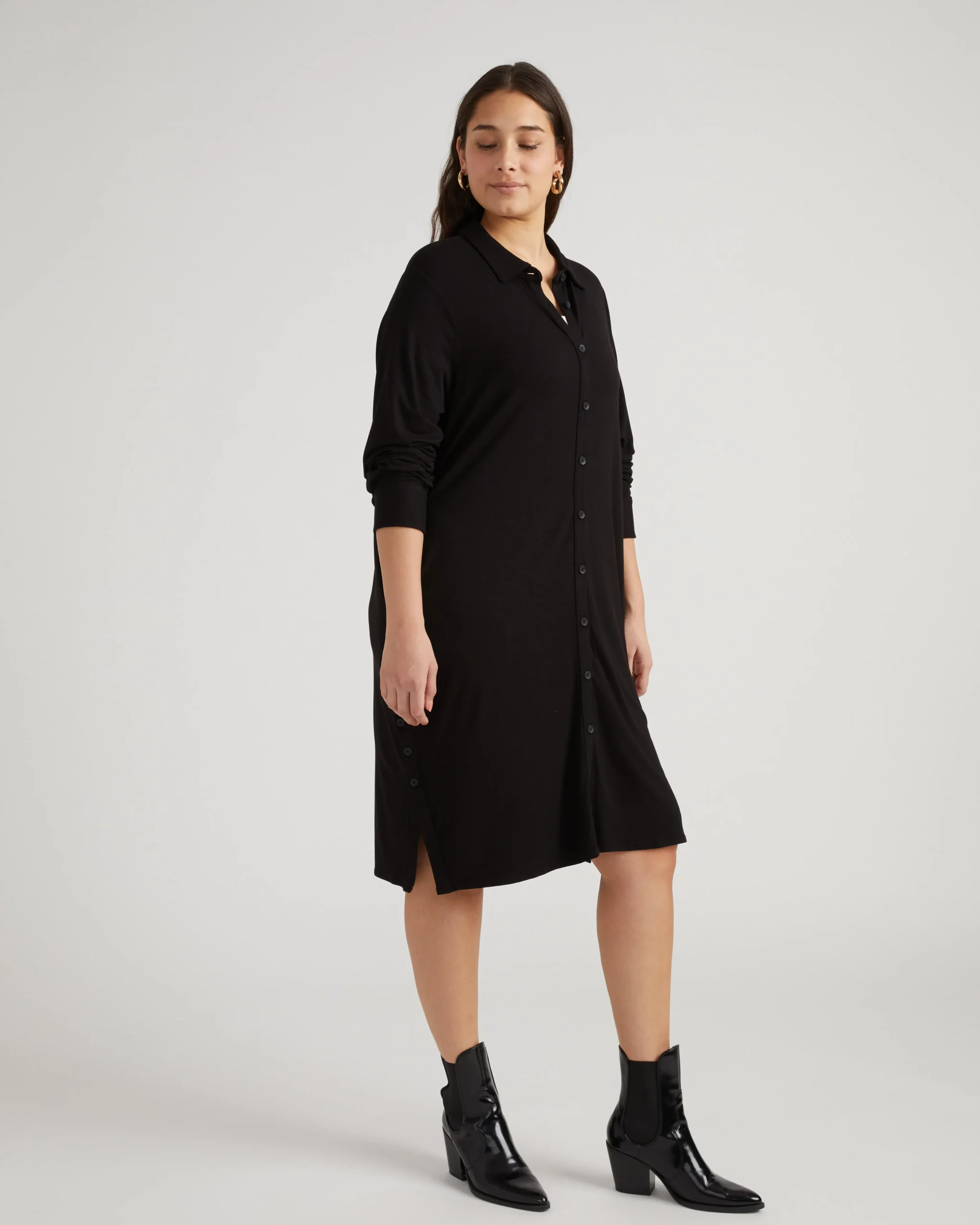 Marcie Liquid Jersey Dress Black