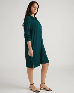 Marcie Liquid Jersey Dress Forest Green