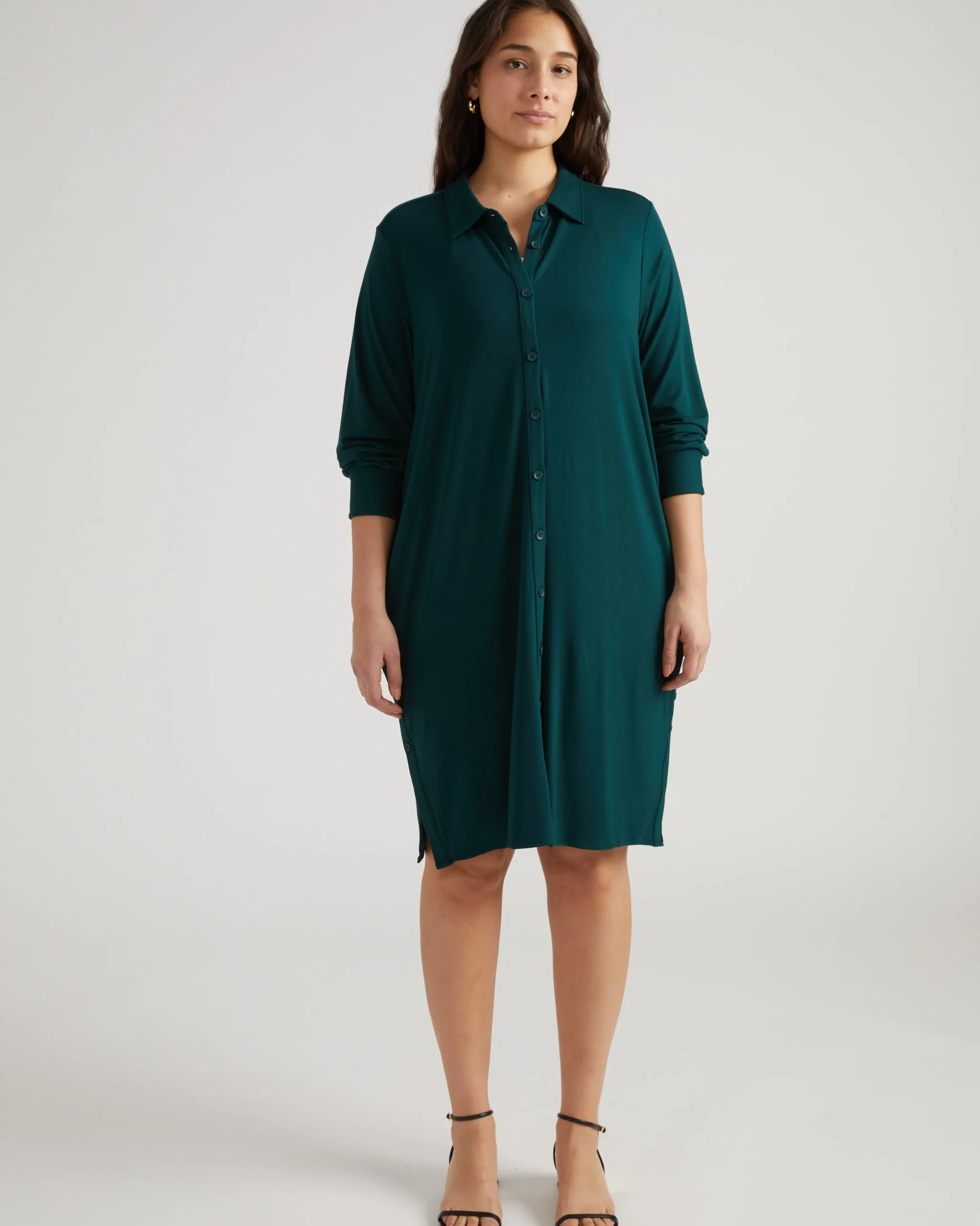 Marcie Liquid Jersey Dress Forest Green
