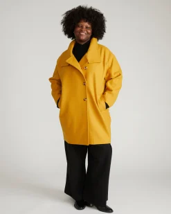 Marlo Cocoon Coat Mustard