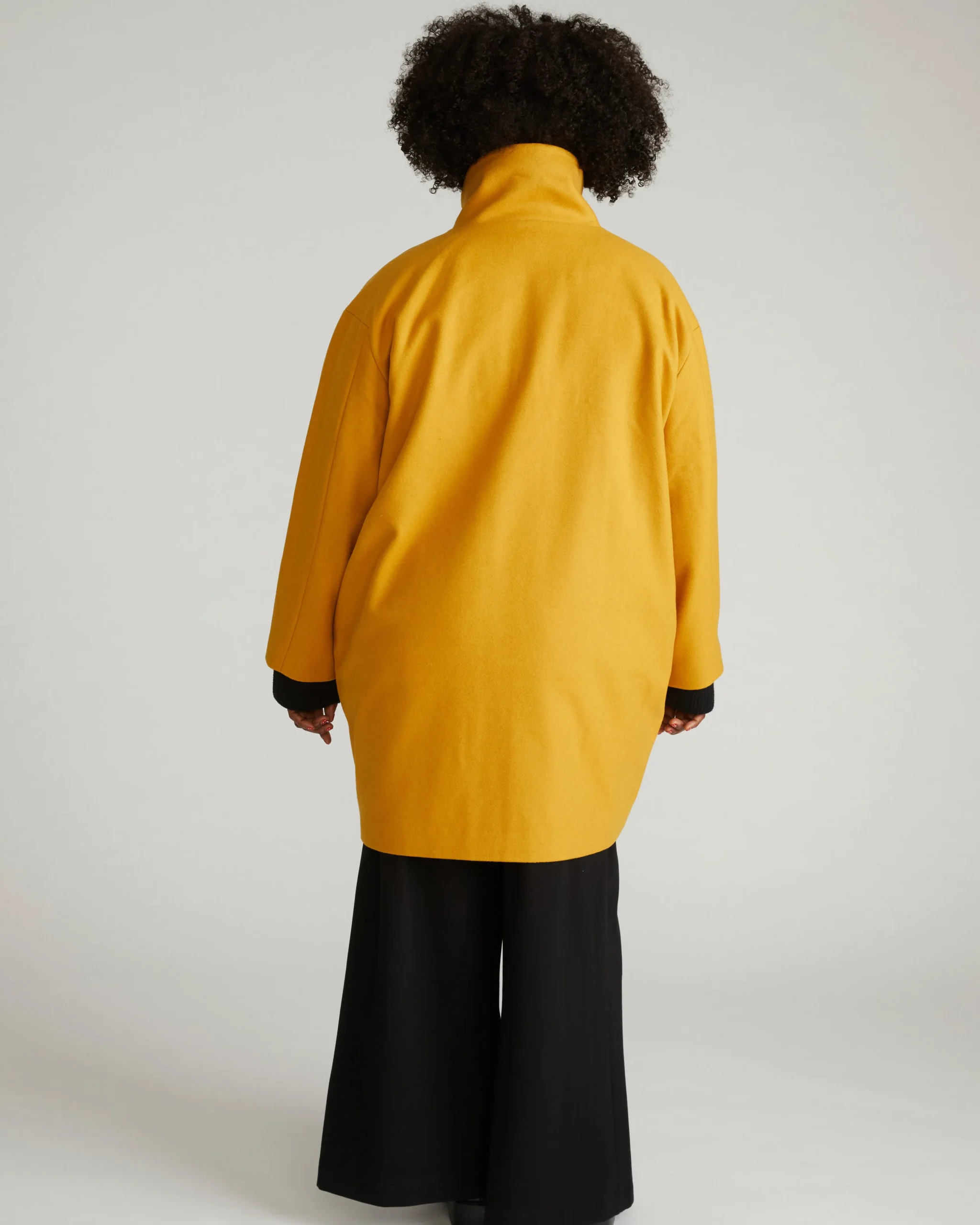 Marlo Cocoon Coat Mustard