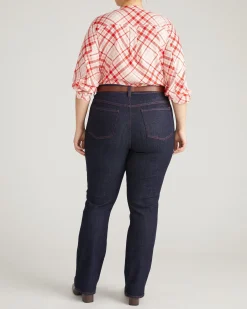 Marne Bootcut Jeans 32 inch Americana Wash with Red Stitching