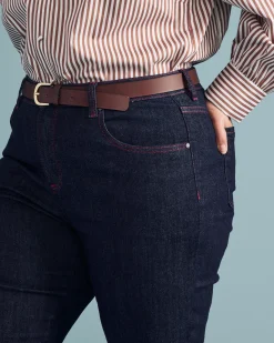 Marne Bootcut Jeans 32 inch Americana Wash with Red Stitching