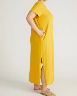 Maxi T-Shirt Dress Goldenrod