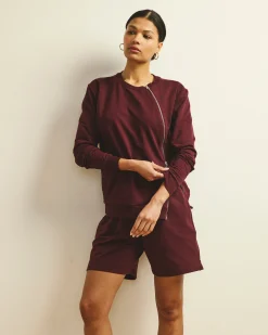 Meridien Zip Sweatshirt Black Cherry