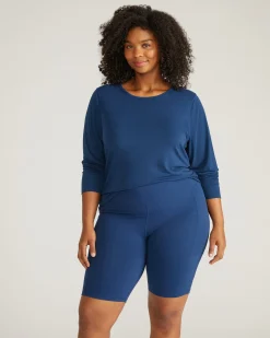 Mia Long Sleeve Movement Tee Pageant Blue