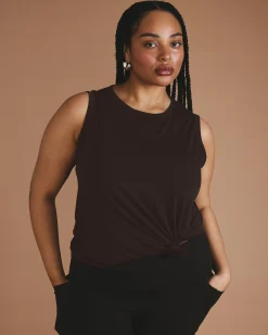 Mia Movement Tank Deep Brown