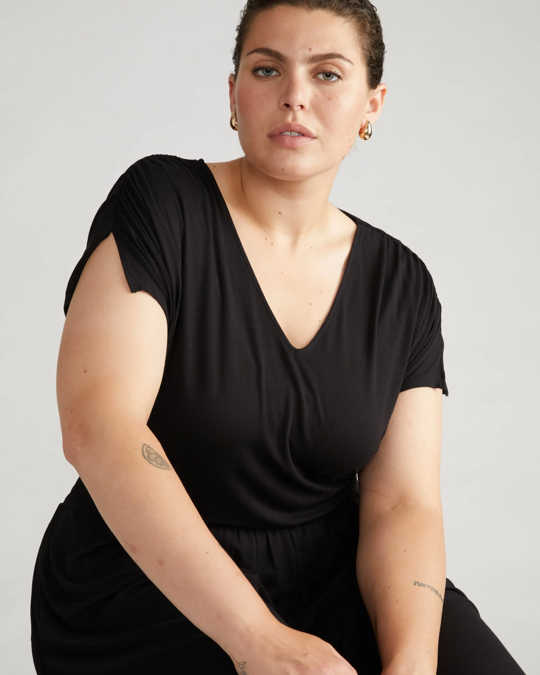 Minetta Liquid Jersey Dress Black