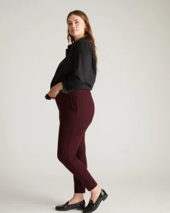 Minimalist Moro Pocket Signature Ponte Pants Black Cherry