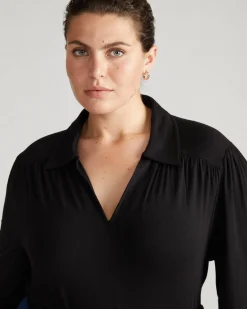 Moore Liquid Jersey Blouse Black