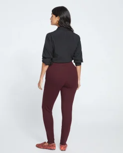Moro Pocket Signature Ponte Pants Black Cherry