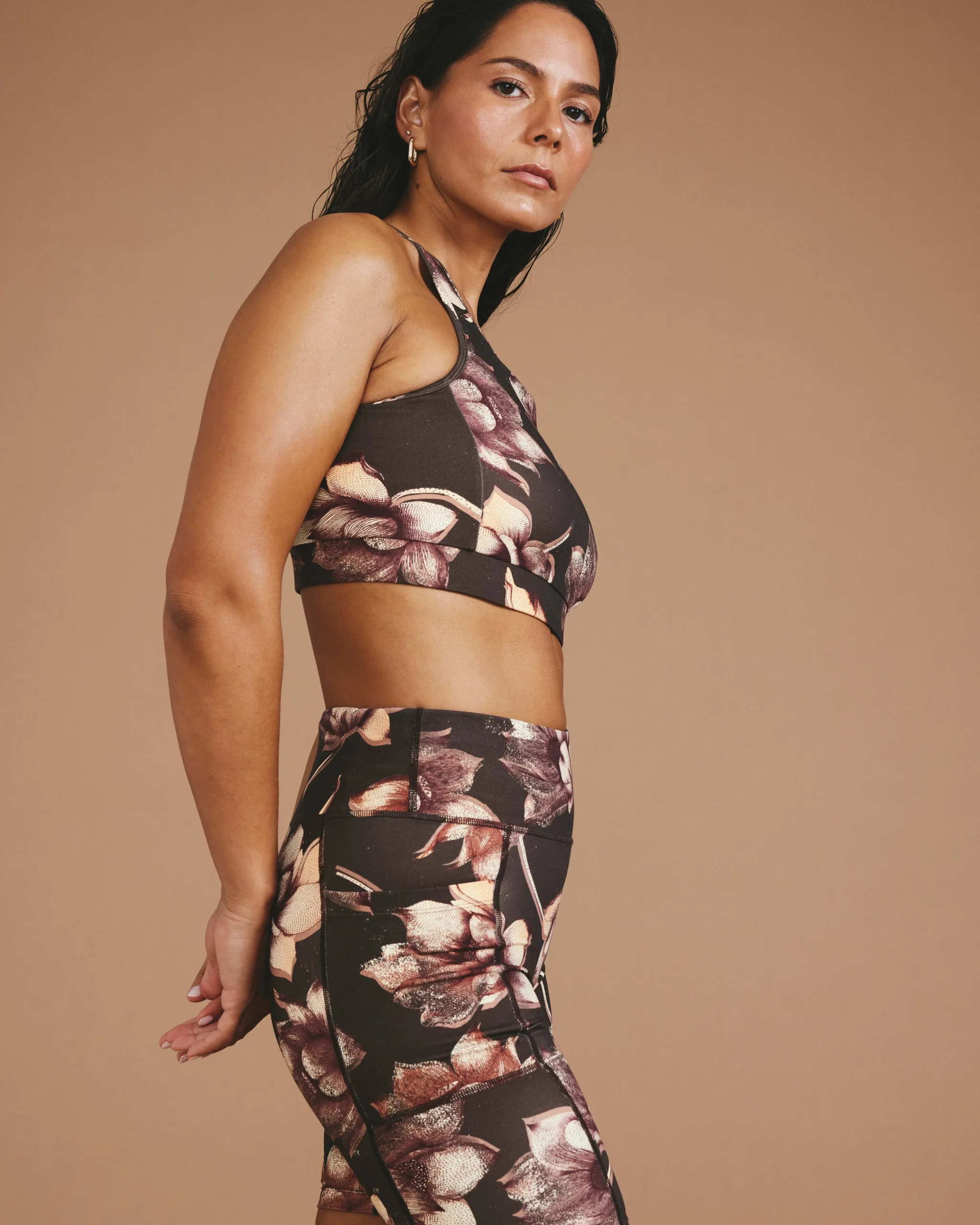 Next-to-Naked Bike Shorts Lotus Print