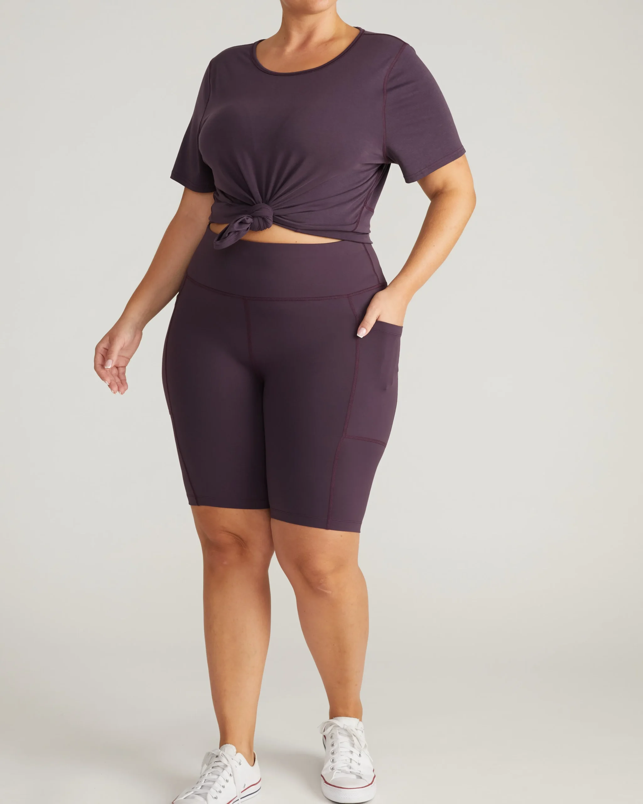 Next-to-Naked Bike Shorts Purple Jewel