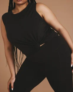 Next-to-Naked Cropped Pocket Legging Deep Brown