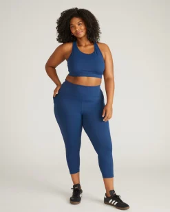 Next-to-Naked Cropped Pocket Legging Pageant Blue