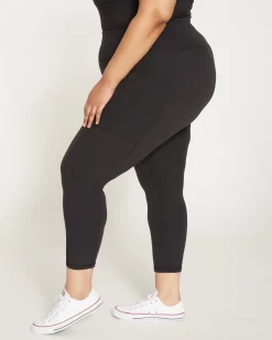 Next-to-Naked Cropped Pocket Legging Black