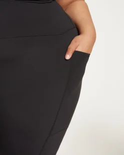 Next-to-Naked Cropped Pocket Legging Black