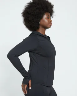 Next-to-Naked Hooded Zip Jacket Black