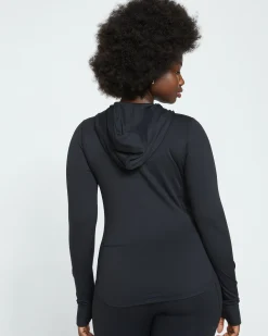 Next-to-Naked Hooded Zip Jacket Black