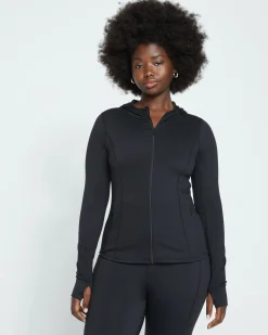 Next-to-Naked Hooded Zip Jacket Black
