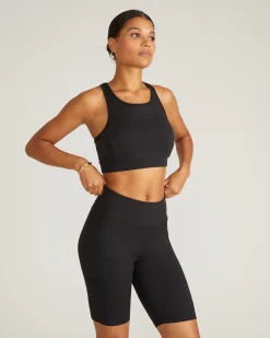 Next-to-Naked Racerback Sports Bra Black