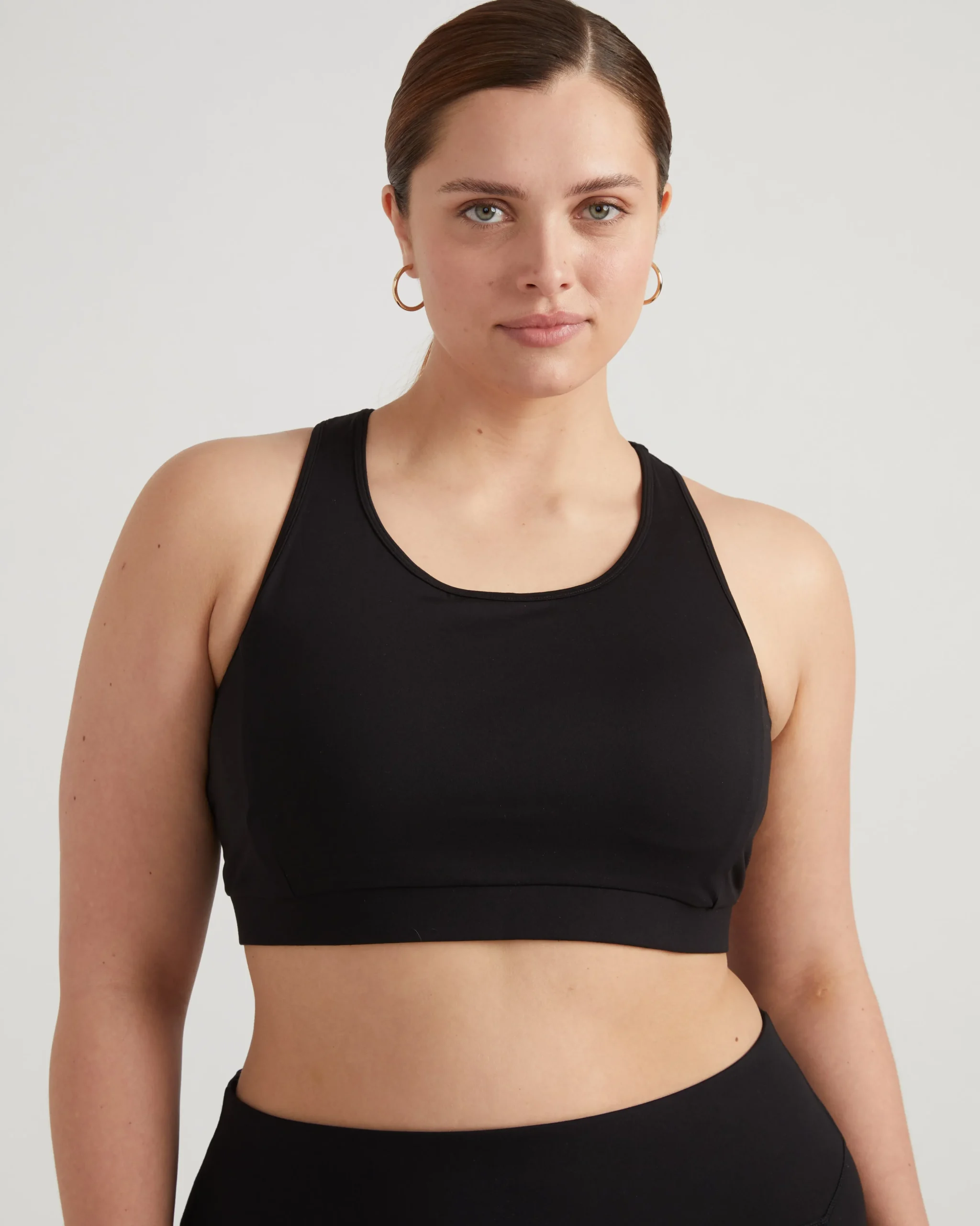 Next-to-Naked Racerback Sports Bra Black