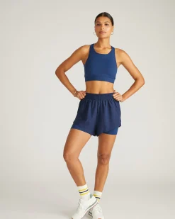 Next-to-Naked Racerback Sports Bra Pageant Blue