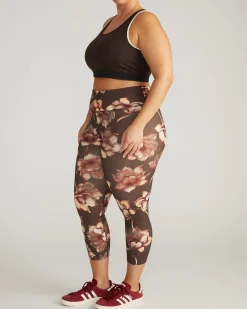 Next-to-Naked Racerback Sports Bra Deep Brown/Dove Wing Trim