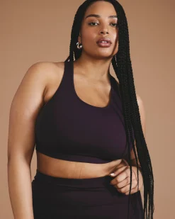 Next-to-Naked Racerback Sports Bra Purple Jewel