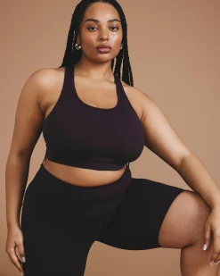 Next-to-Naked Racerback Sports Bra Purple Jewel