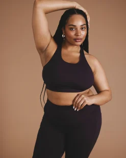 Next-to-Naked Racerback Sports Bra Purple Jewel