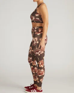 Next-to-Naked Racerback Sports Bra Lotus Print