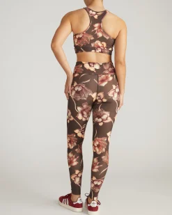 Next-to-Naked Racerback Sports Bra Lotus Print