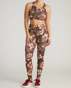 Next-to-Naked Racerback Sports Bra Lotus Print