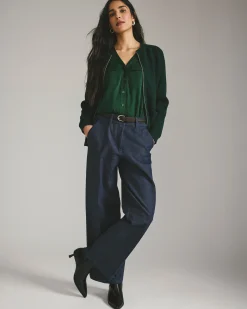 Nova Denim Look Pants Dark Indigo