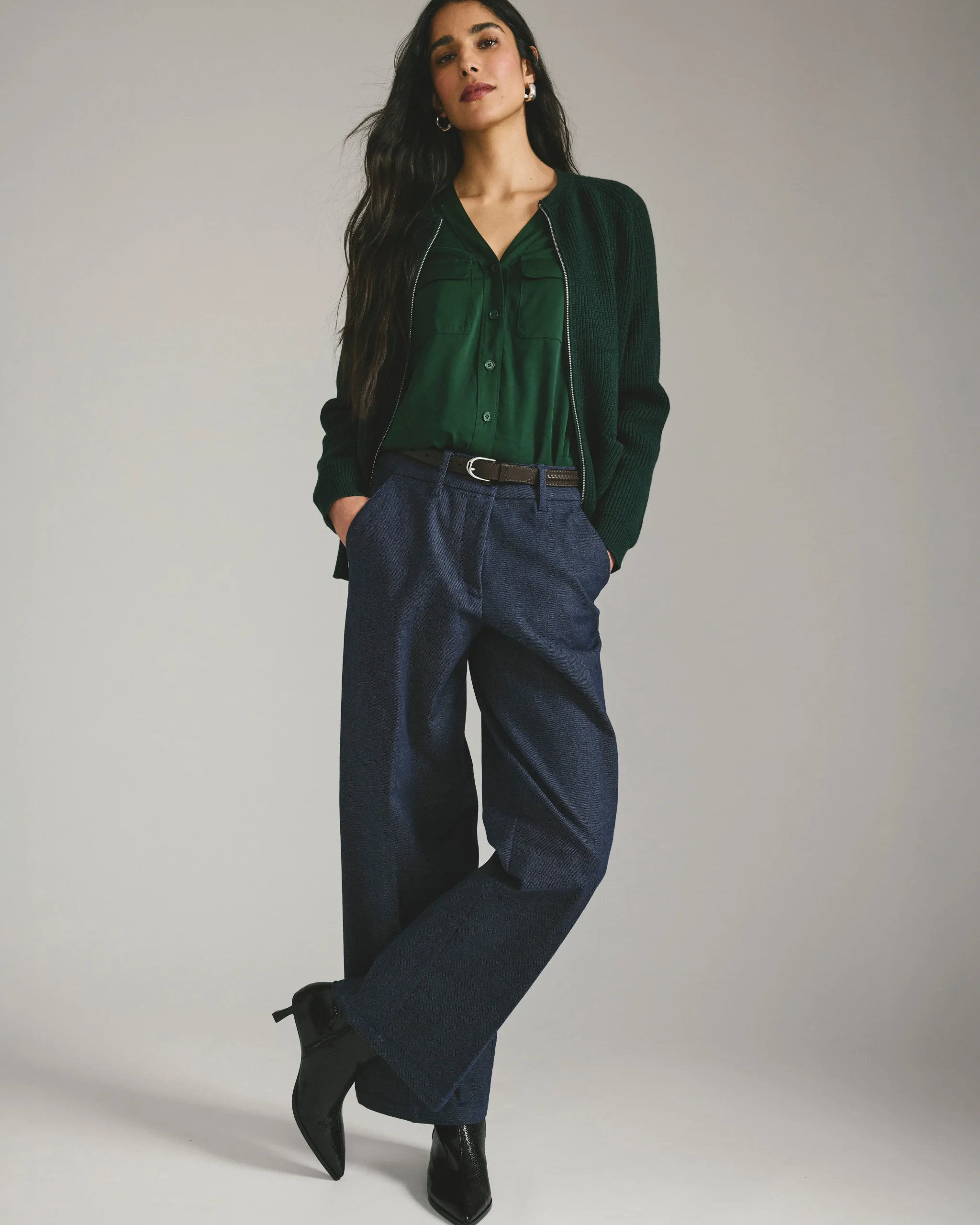 Nova Denim Look Pants Dark Indigo