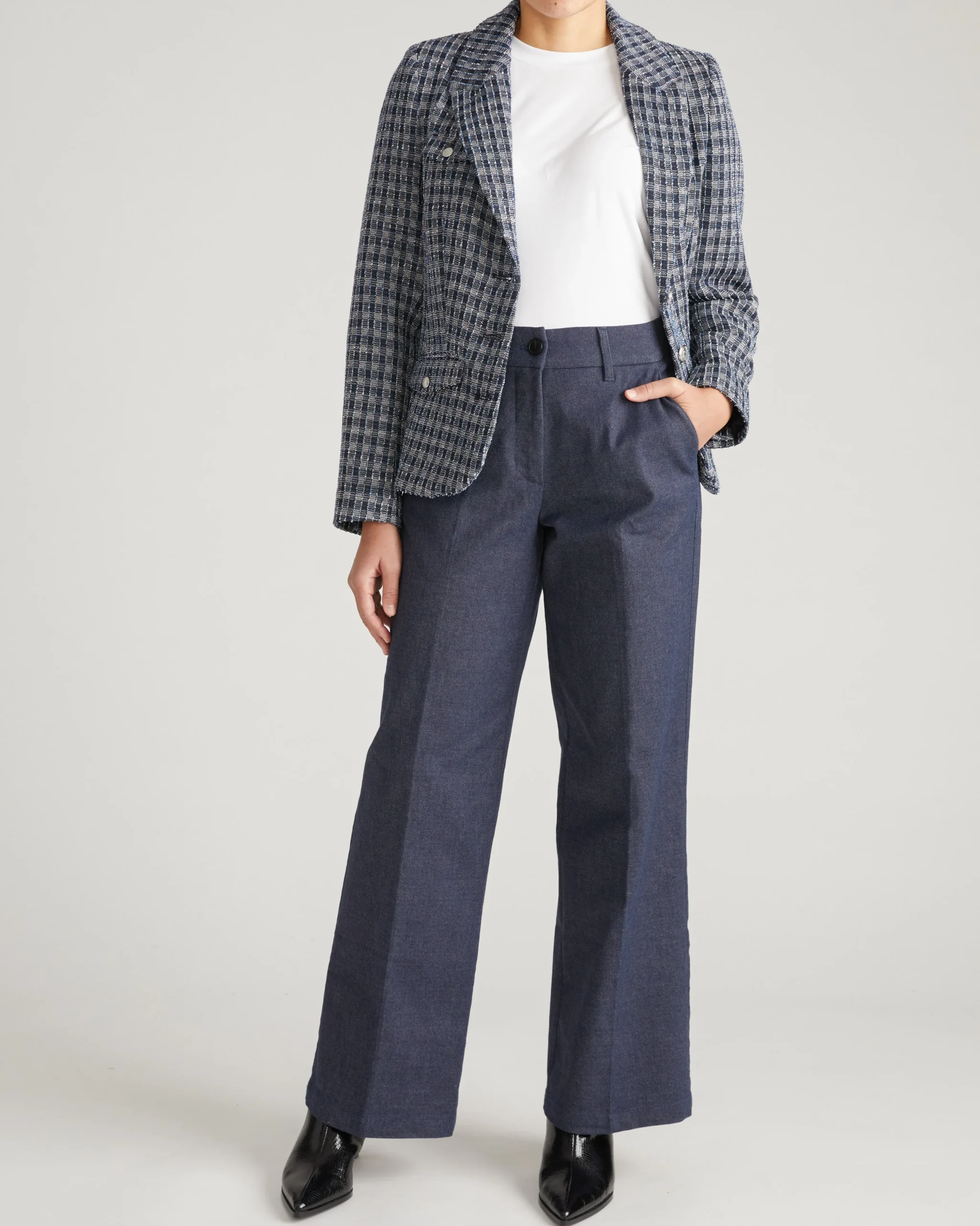 Nova Denim Look Pants Dark Indigo