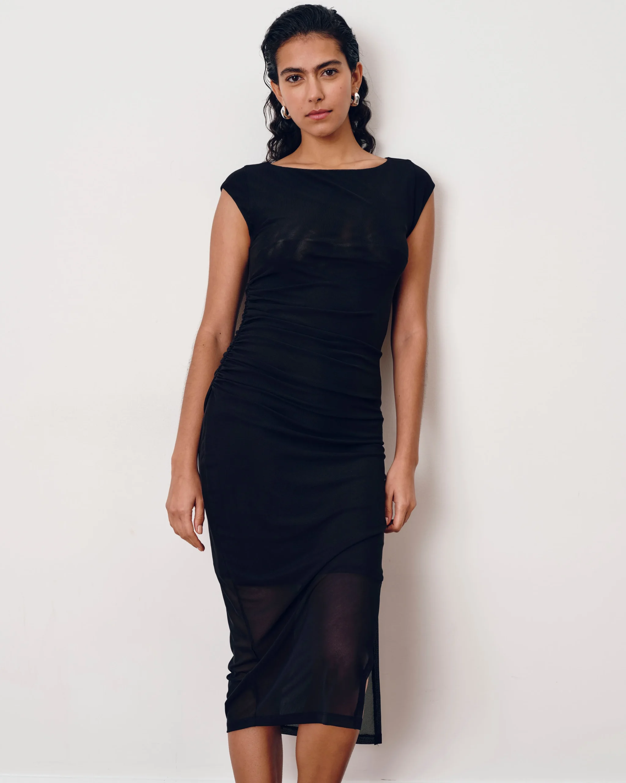 Oasis Mesh Dress Black