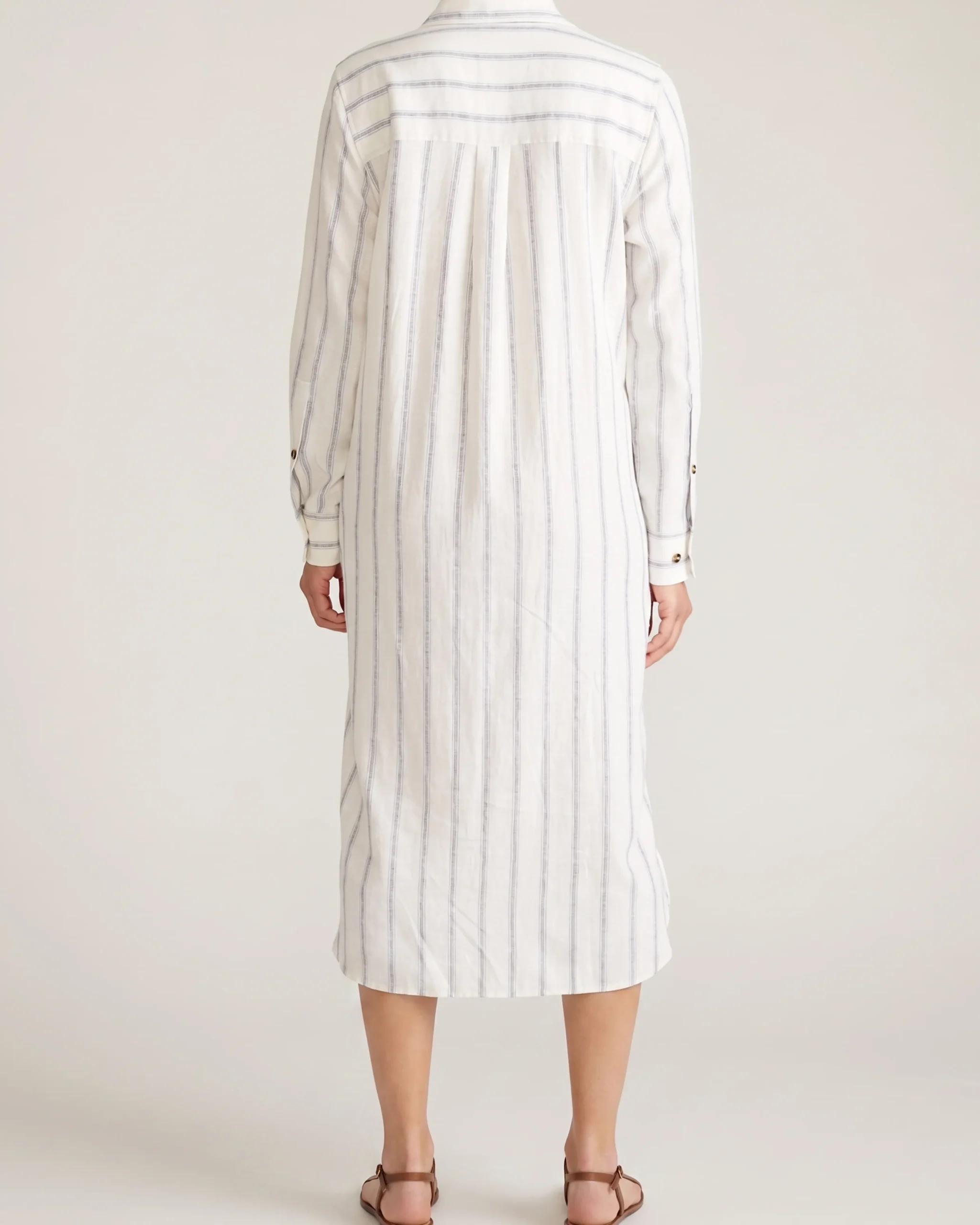 Odeon Linen Blend Shirtdress Mayfair Stripe