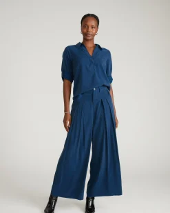 Palais Cooling Cupro Wide Leg Pant Pageant Blue