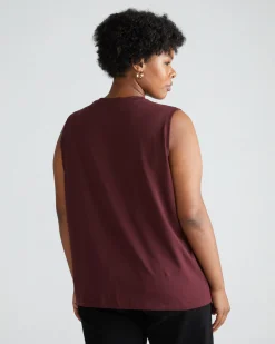 Patti Muscle Tank Black Cherry