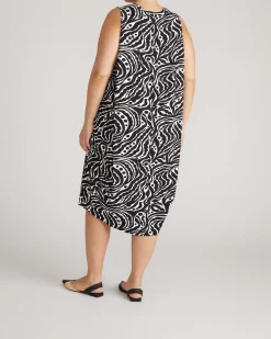 Pearl Divine Jersey Dress Black Bosco Print