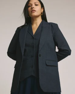 Percy Denim Look Blazer Dark Indigo