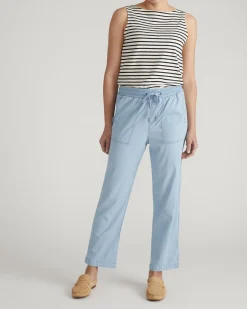 Perfect Tencel Chambray Off-Duty Pants Morning Blue