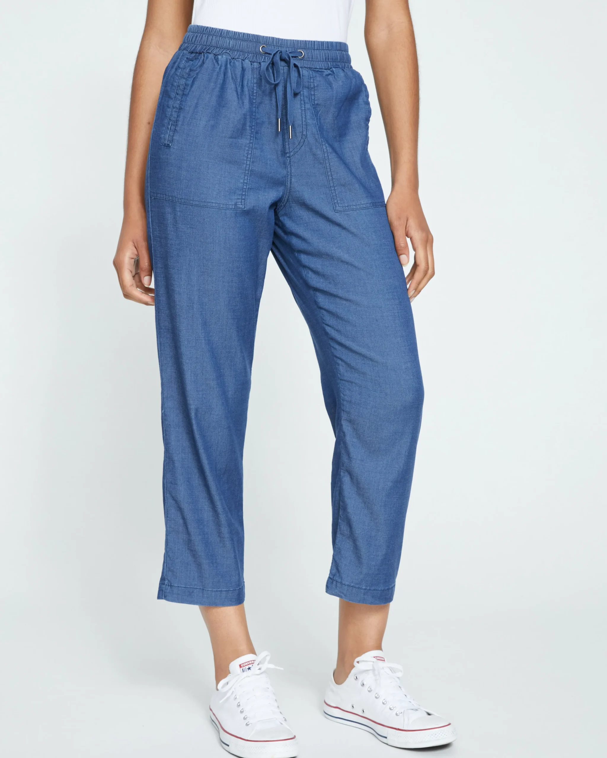 Perfect Tencel Chambray Off-Duty Pants Midnight Blue
